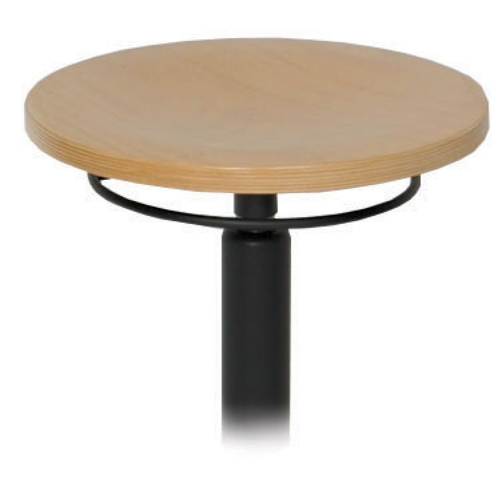 Productafbeelding nr. 2: Ronde kruk HEMMDAL, zitting van beukenhout, zithoogte 430-620 mm, wielen