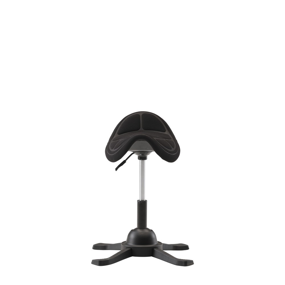Productafbeelding nr. 3: Draaibare zadelkruk HEMMDAL, gestoffeerde zitting, zithoogte 480-660 mm, vloerglijder