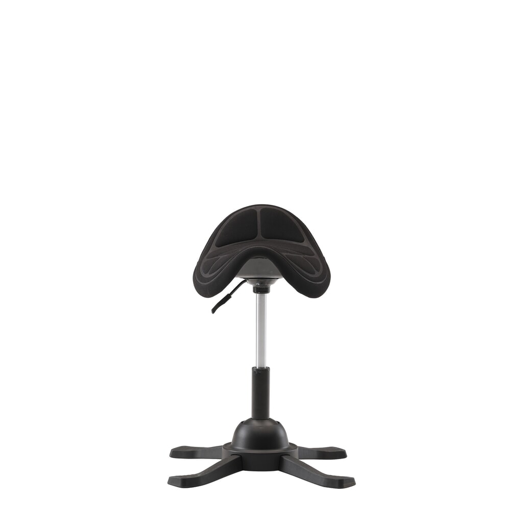 Productafbeelding nr. 3: Draaibare zadelkruk HEMMDAL, gestoffeerde zitting, zithoogte 480-660 mm, vloerglijder