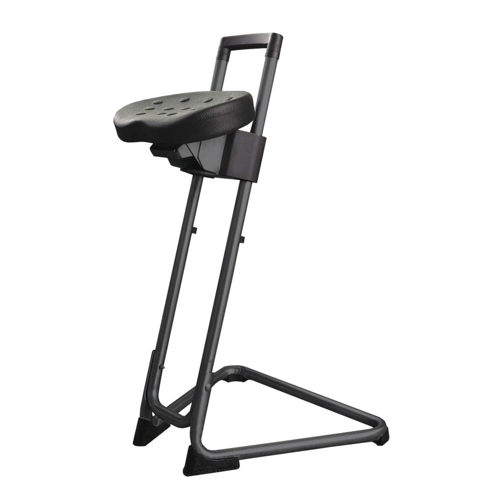 Product afbeelding: Stahulp HEMMDAL, draai- en kantelbare comfortabele PU zitting, zithoogte 600-850 mm, zwart