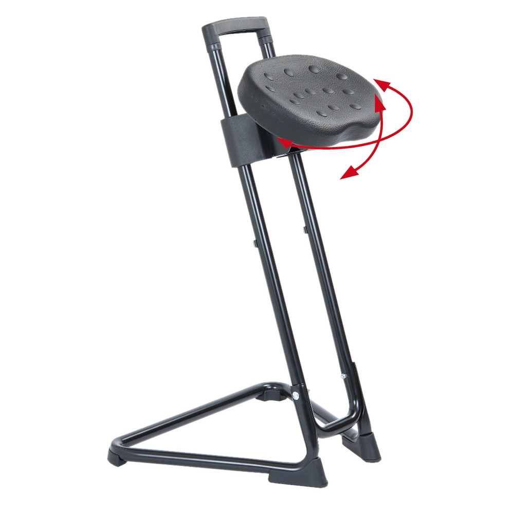 Productafbeelding nr. 2: Stahulp HEMMDAL, draai- en kantelbare comfortabele PU zitting, zithoogte 600-850 mm, zwart