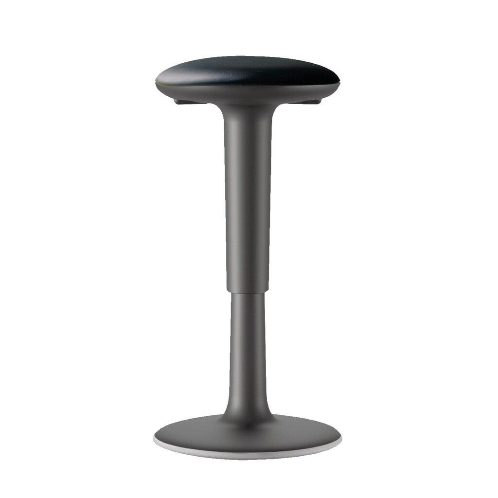 Product afbeelding: Stakruk HEMMDAL, zitting van kunstleer, zithoogte 560-720 mm, vloerwip rond