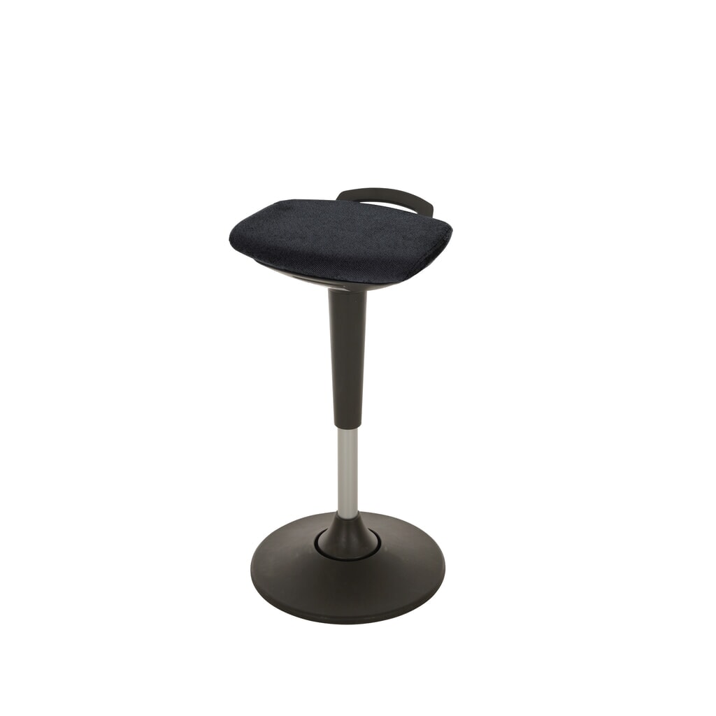 Product afbeelding: Stakruk HEMMDAL, gestoffeerde zitting + draaggreep, zithoogte 600-840 mm, schotelvoet