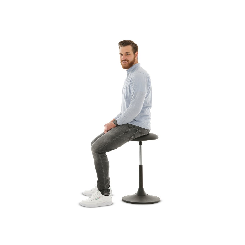 Productafbeelding nr. 4: Stakruk HEMMDAL, draaibare zitting van kunstleer, zithoogte 510-700 mm, schotelvoet