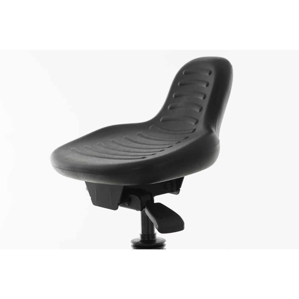 Productafbeelding nr. 2: Stahulp HEMMDAL, PU zitting met rugleuning + draaggreep, zithoogte 580-840 mm, vloerglijder