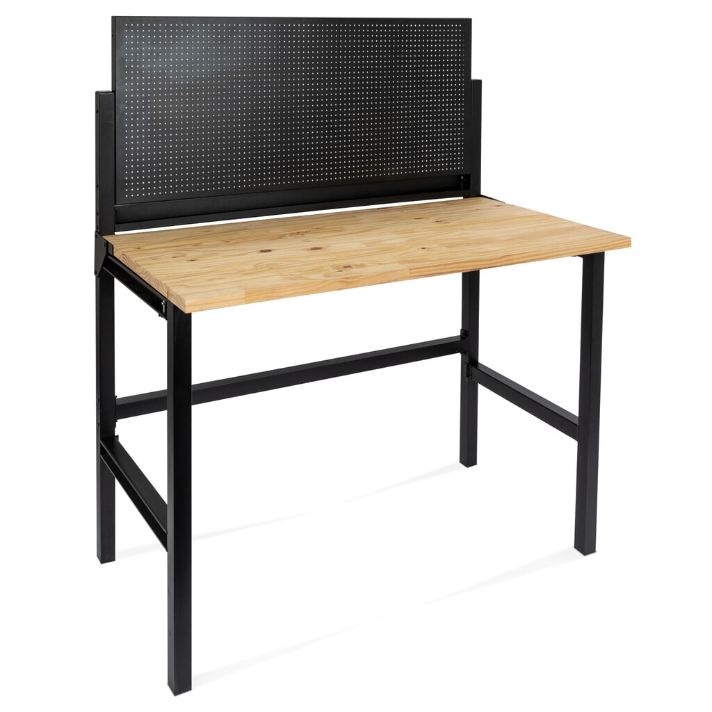 Product afbeelding: HEMMDAL Werkbank, klapbaar, draagvermogen 150 kg, perfoplaat incl. 10 haken