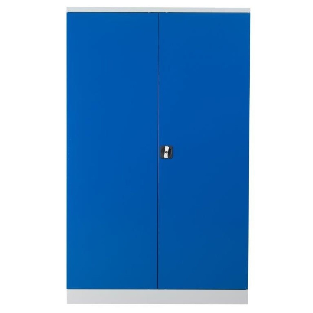 Productafbeelding nr. 1: HEMMDAL Werkplaats draaideurkast, hxbxd 1.950 x 1.200 x 500 mm, lichtgrijs/gentiaanblauw