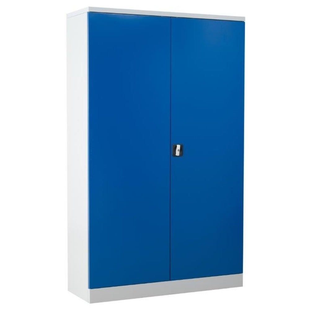 Productafbeelding nr. 2: HEMMDAL Werkplaats draaideurkast, hxbxd 1.950 x 1.200 x 500 mm, lichtgrijs/gentiaanblauw