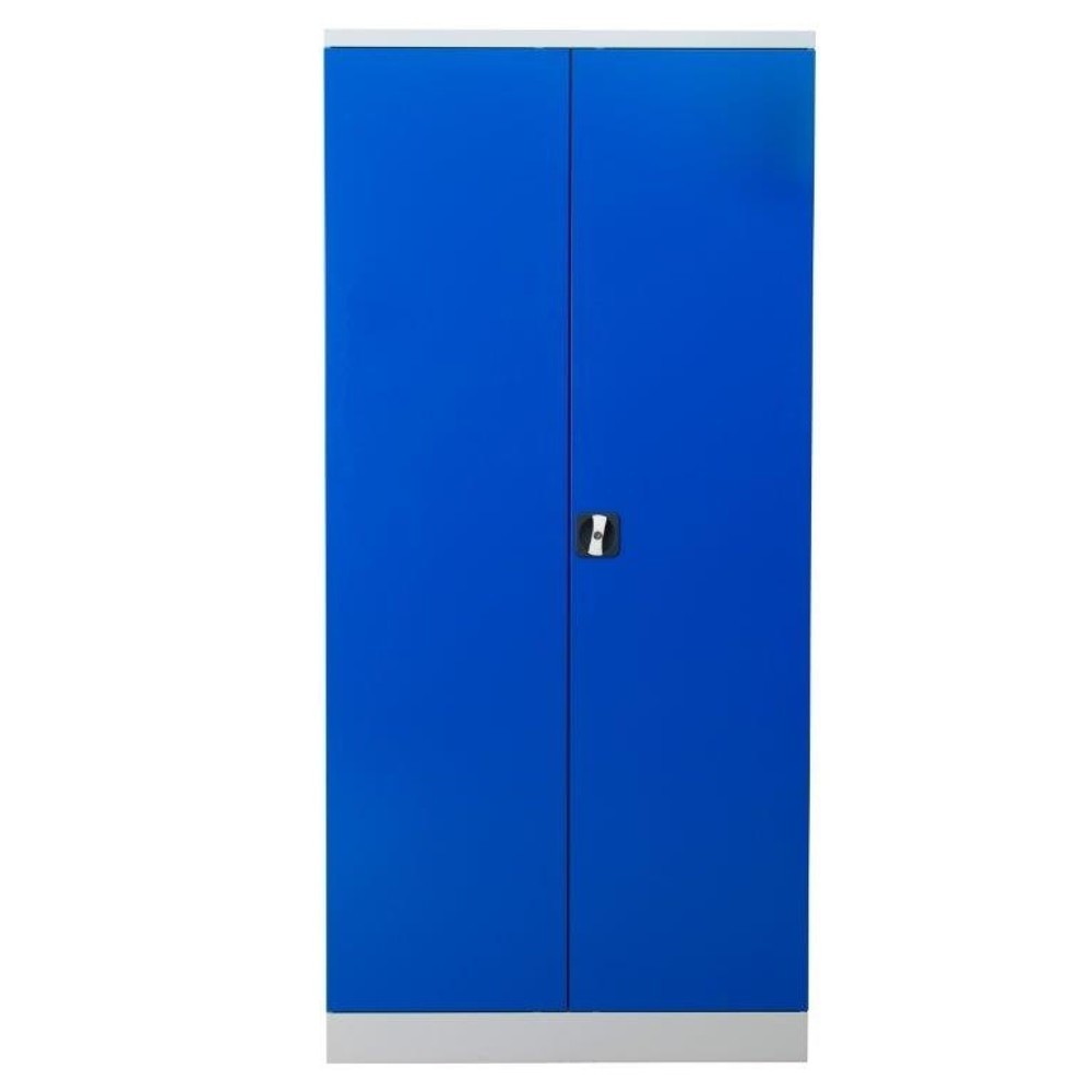 Product afbeelding: HEMMDAL Werkplaats draaideurkast, hxbxd 1.950 x 925 x 500 mm, lichtgrijs/gentiaanblauw