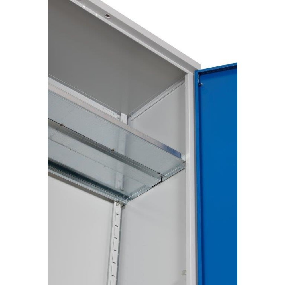 Productafbeelding nr. 4: HEMMDAL Werkplaats draaideurkast, hxbxd 1.950 x 925 x 500 mm, lichtgrijs/gentiaanblauw