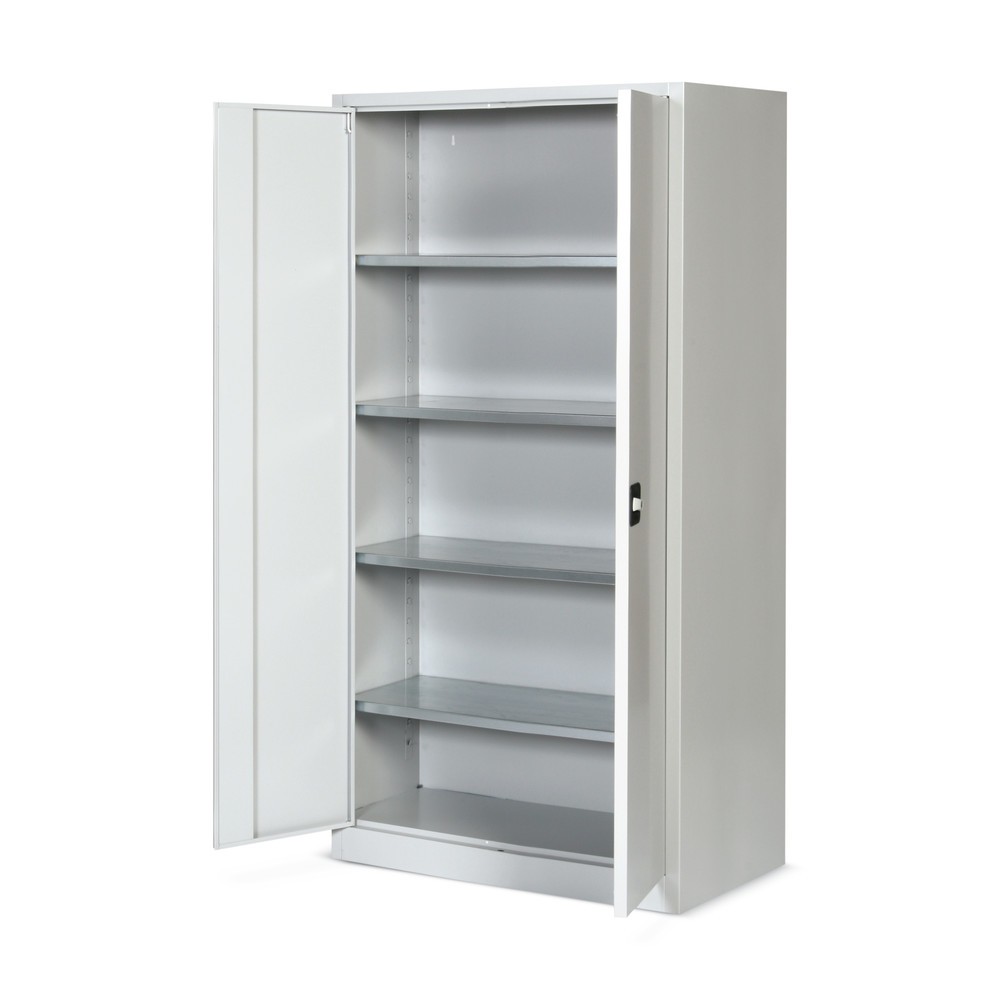 Productafbeelding nr. 2: HEMMDAL Werkplaats draaideurkast, hxbxd 1.950 x 1.200 x 600 mm, lichtgrijs/lichtgrijs