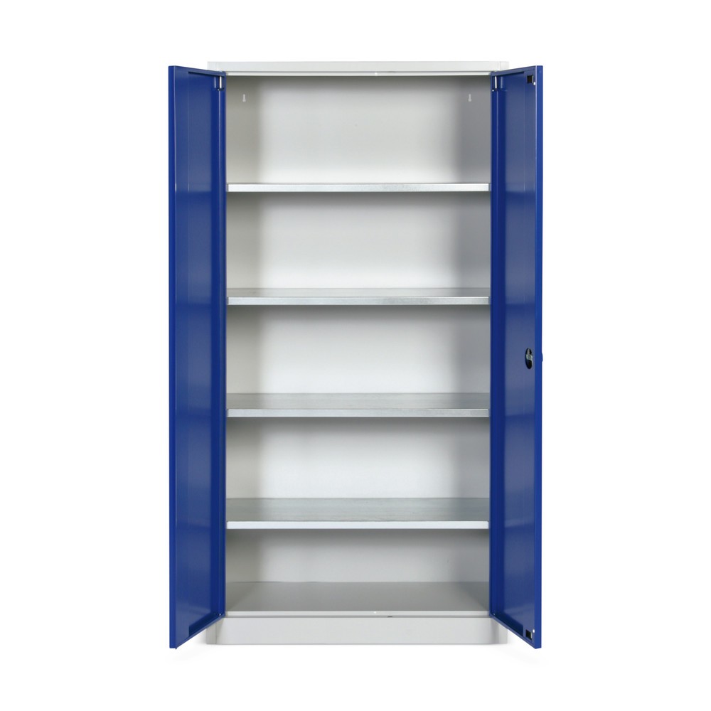 Product afbeelding: HEMMDAL Werkplaats draaideurkast, hxbxd 1.800 x 800 x 380 mm, lichtgrijs/gentiaanblauw