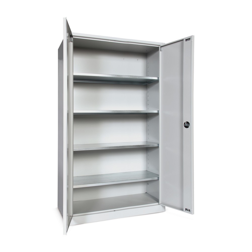 Productafbeelding nr. 2: HEMMDAL Werkplaats draaideurkast, hxbxd 1.950 x 1.200 x 500 mm, lichtgrijs/lichtgrijs