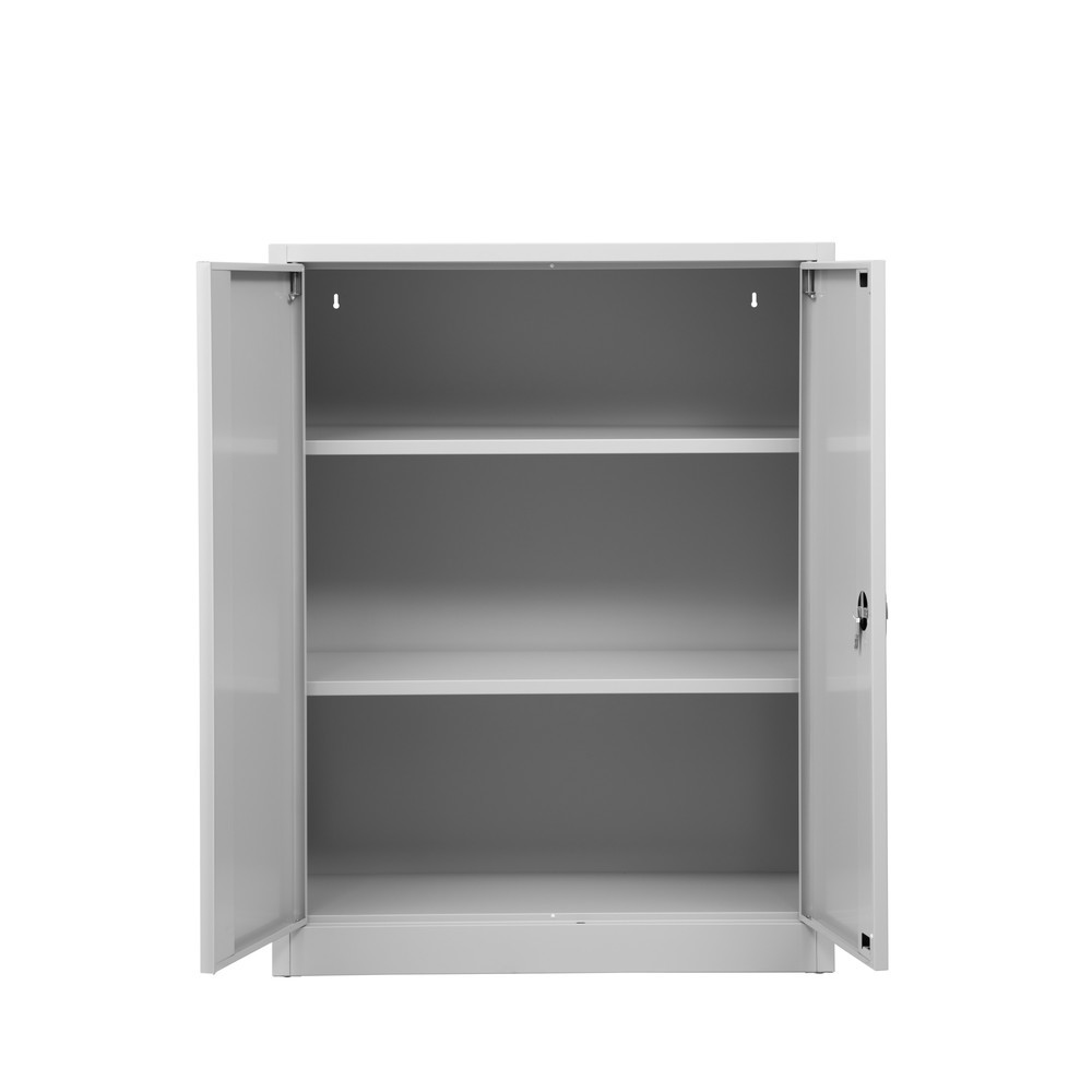 Productafbeelding nr. 4: HEMMDAL Werkplaatsbijzetkast met 2 legborden, hxbxd 1.200 x 1.200 x 420 mm, lichtgrijs