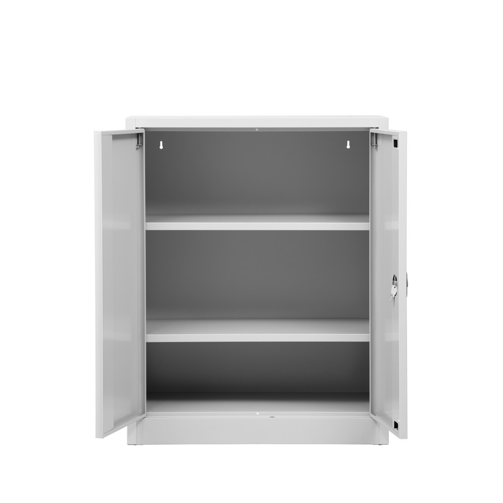 Productafbeelding nr. 4: HEMMDAL Werkplaatsbijzetkast C+P met 2 legborden, hxbxd 1.200 x 925 x 420 mm, lichtgrijs