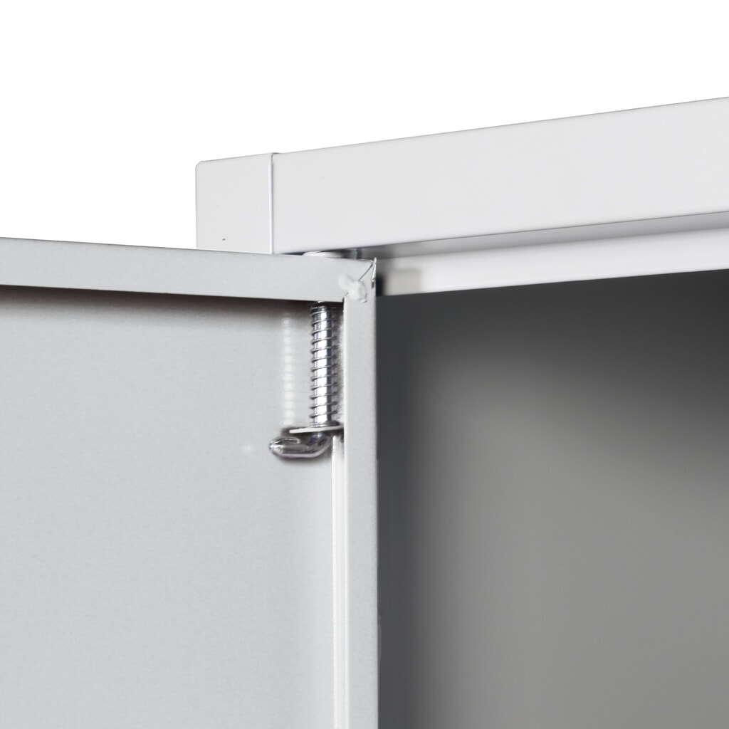 HEMMDAL Werkplaatsbijzetkast met 2 legborden, hxbxd 1.000 x 800 x 380 mm, lichtgrijs Productafbeelding nr. 3: HEMMDAL Werkplaatsbijzetkast met 2 legborden, hxbxd 1.000 x 800 x 380 mm, lichtgrijs