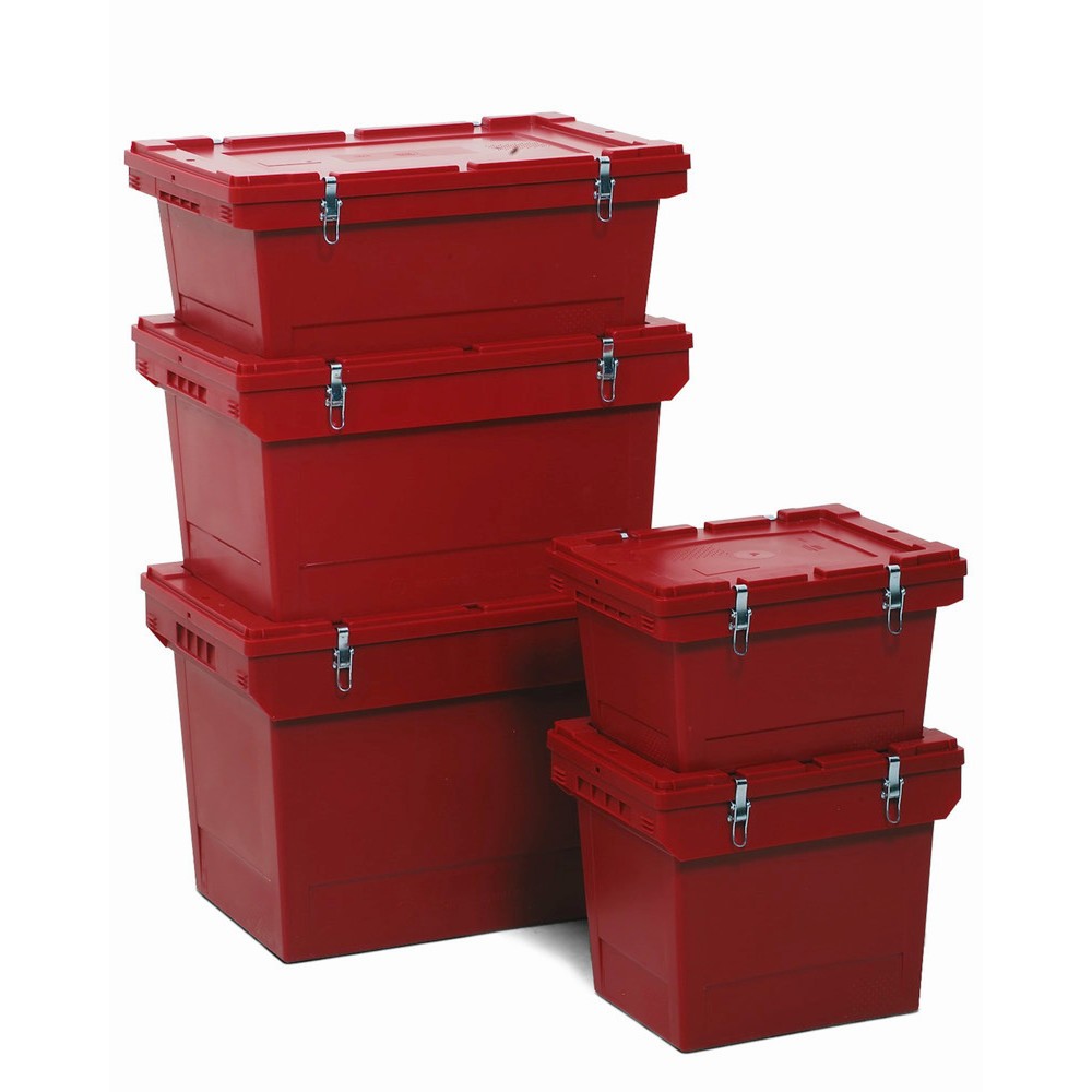 Product afbeelding: Herbruikbare bak voor gevaarlijke goederen, stapelbaar, h x b x d 338 x 310 x 410 mm, 27 liter