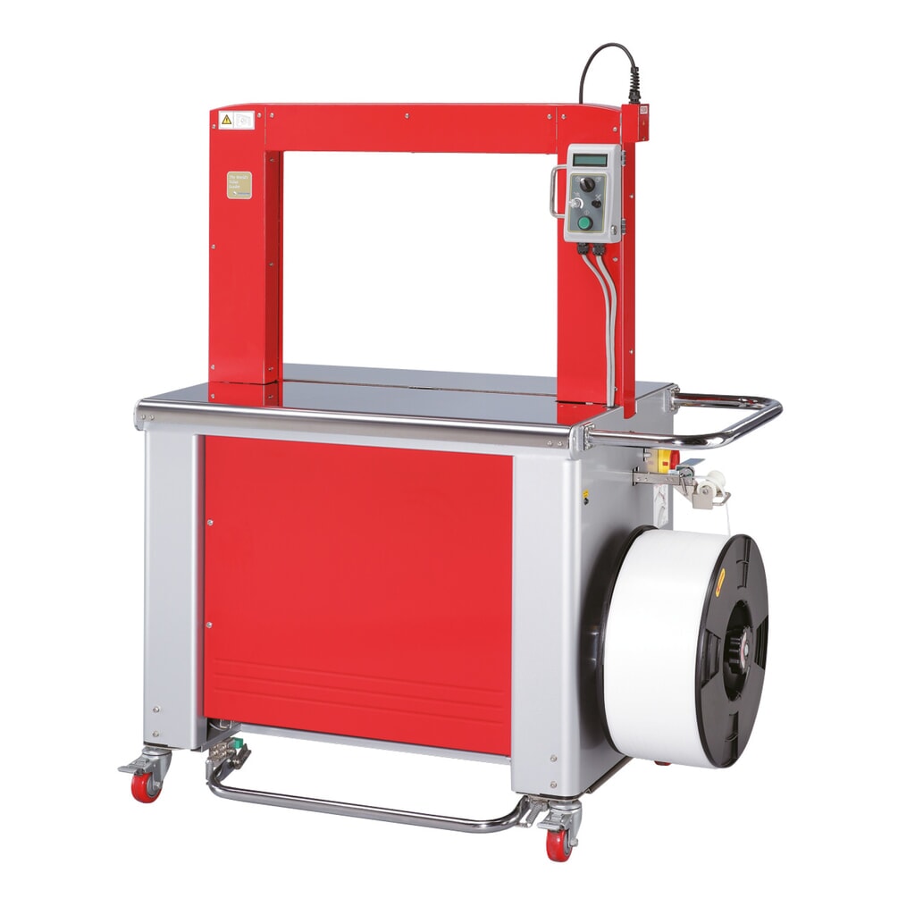 Highspeed omsnoeringsmachine TP-702, voor bandbreedte 12 mm, frame hxb 500 x 650 mm Product afbeelding: Highspeed omsnoeringsmachine TP-702, voor bandbreedte 12 mm, frame hxb 500 x 650 mm