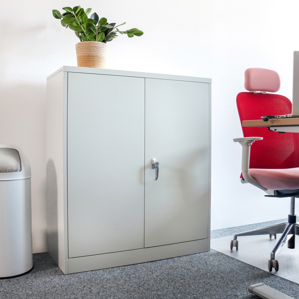 Productafbeelding nr. 4: Archiefkast hjh OFFICE COLOR AS 105 x 90 x 40 cm metaal, lichtgrijs