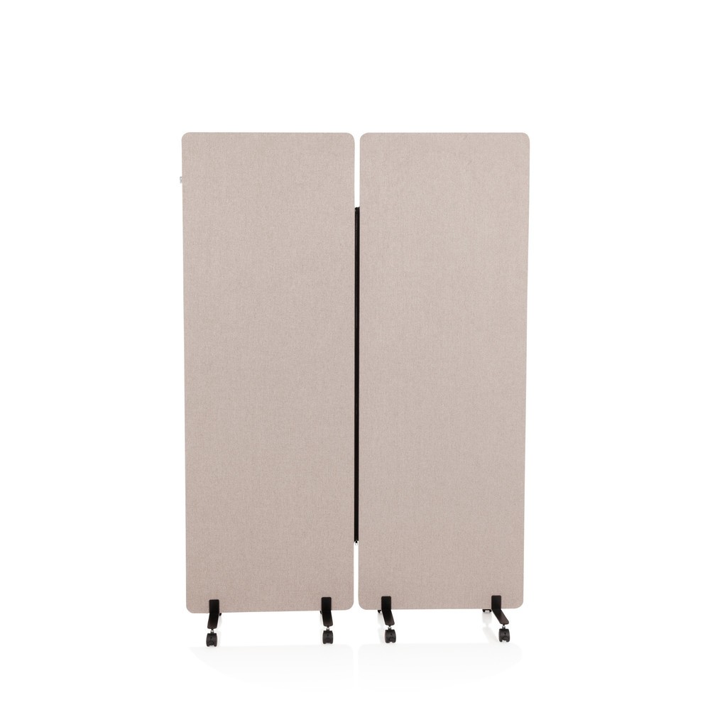 Product afbeelding: Verrijdbaar akoestisch scheidingswandsysteem hjh OFFICE FLEXMIUT set van 2, taupe
