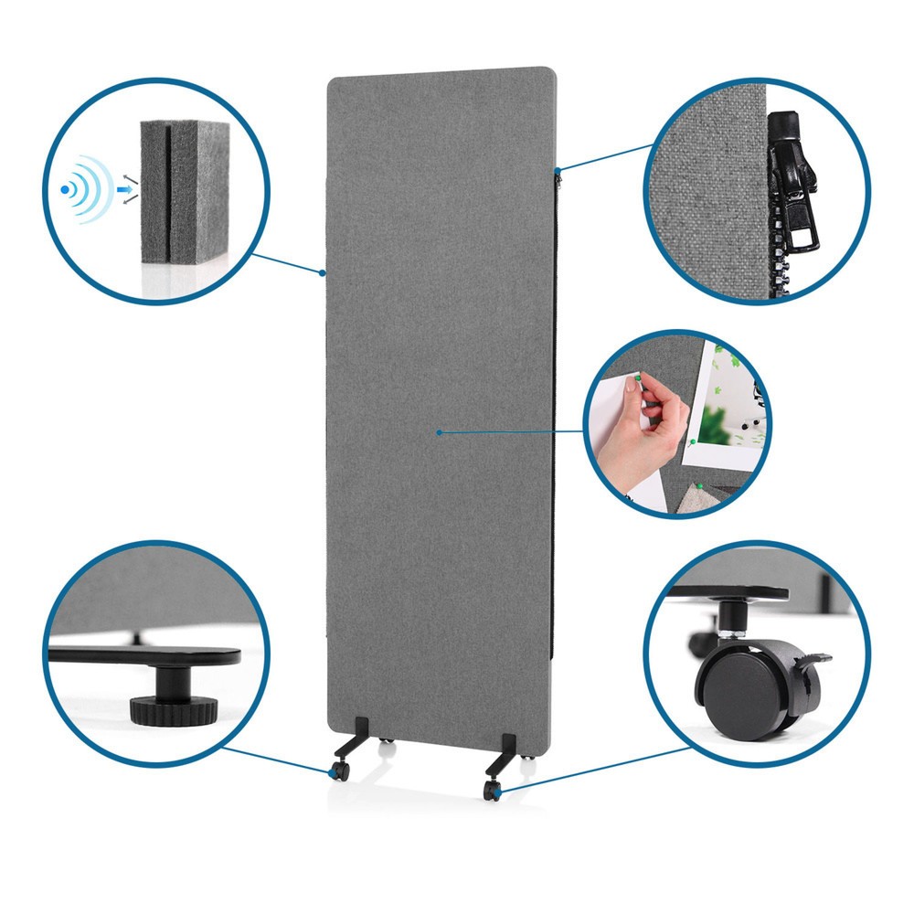 Productafbeelding nr. 3: Middenstuk voor scheidingswandsysteem hjh OFFICE FLEXMIUT, donkergrijs