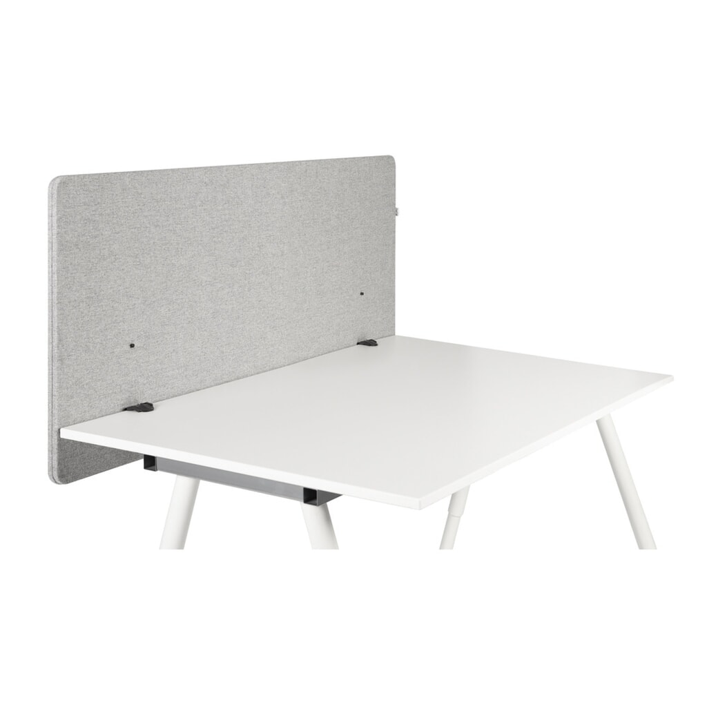 Product afbeelding: Akoestische tafelscheidingswand hjh OFFICE FLEXMIUT D 120 cm, lichtgrijs