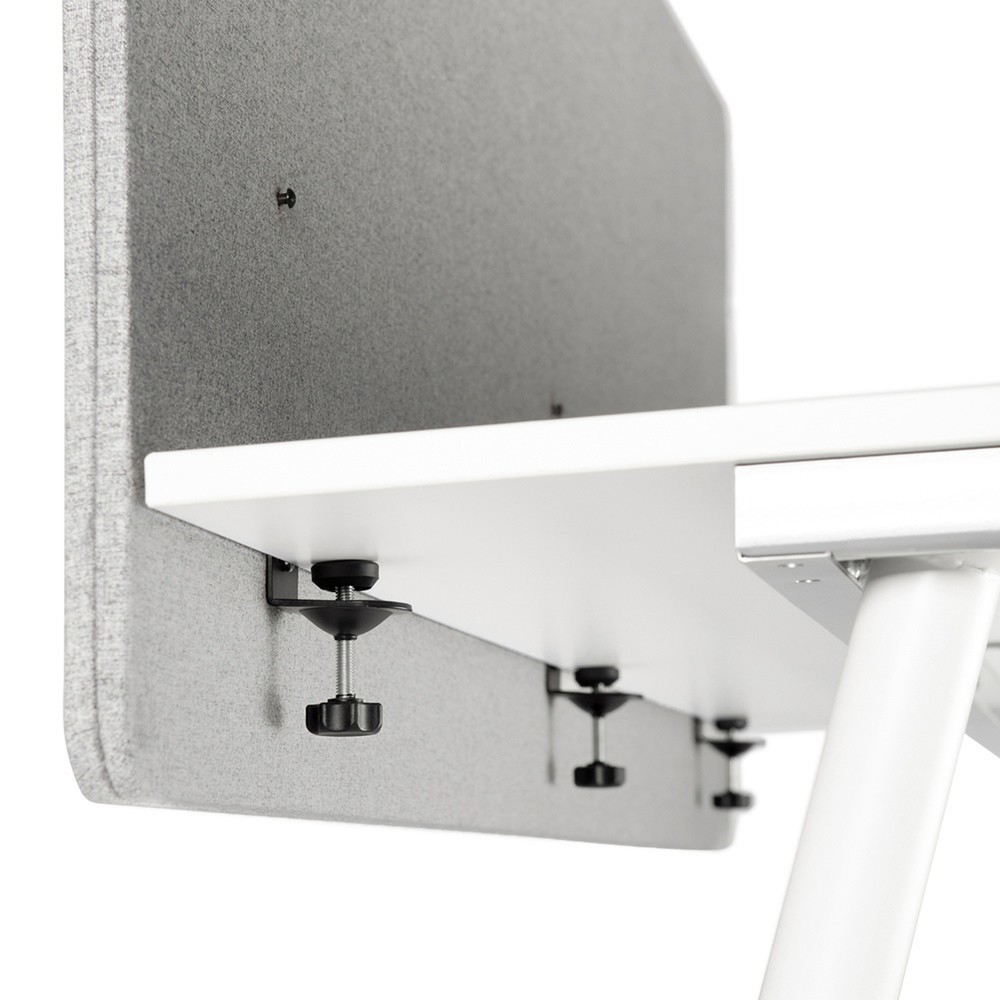 Productafbeelding nr. 5: Akoestische tafelscheidingswand hjh OFFICE FLEXMIUT D 180 cm, lichtgrijs