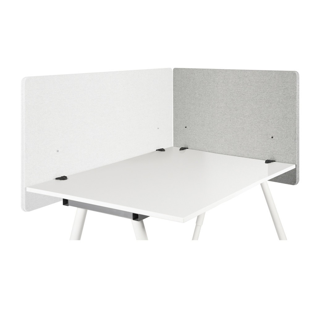 Productafbeelding nr. 3: Akoestische tafelscheidingswand hjh OFFICE FLEXMIUT D SIDE 80 cm, lichtgrijs