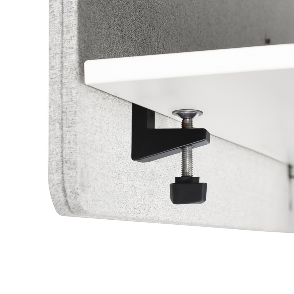 Productafbeelding nr. 4: Akoestische tafelscheidingswand hjh OFFICE FLEXMIUT D SIDE 80 cm, lichtgrijs