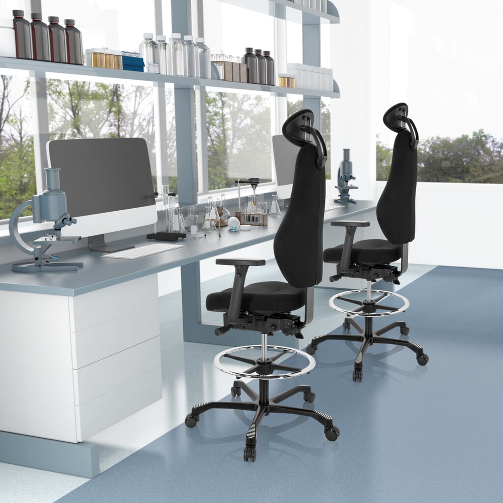 Werkstoel / baliestoel hjh OFFICE RESISTIO WORK stof, zwart Productafbeelding nr. 4: Werkstoel / baliestoel hjh OFFICE RESISTIO WORK stof, zwart