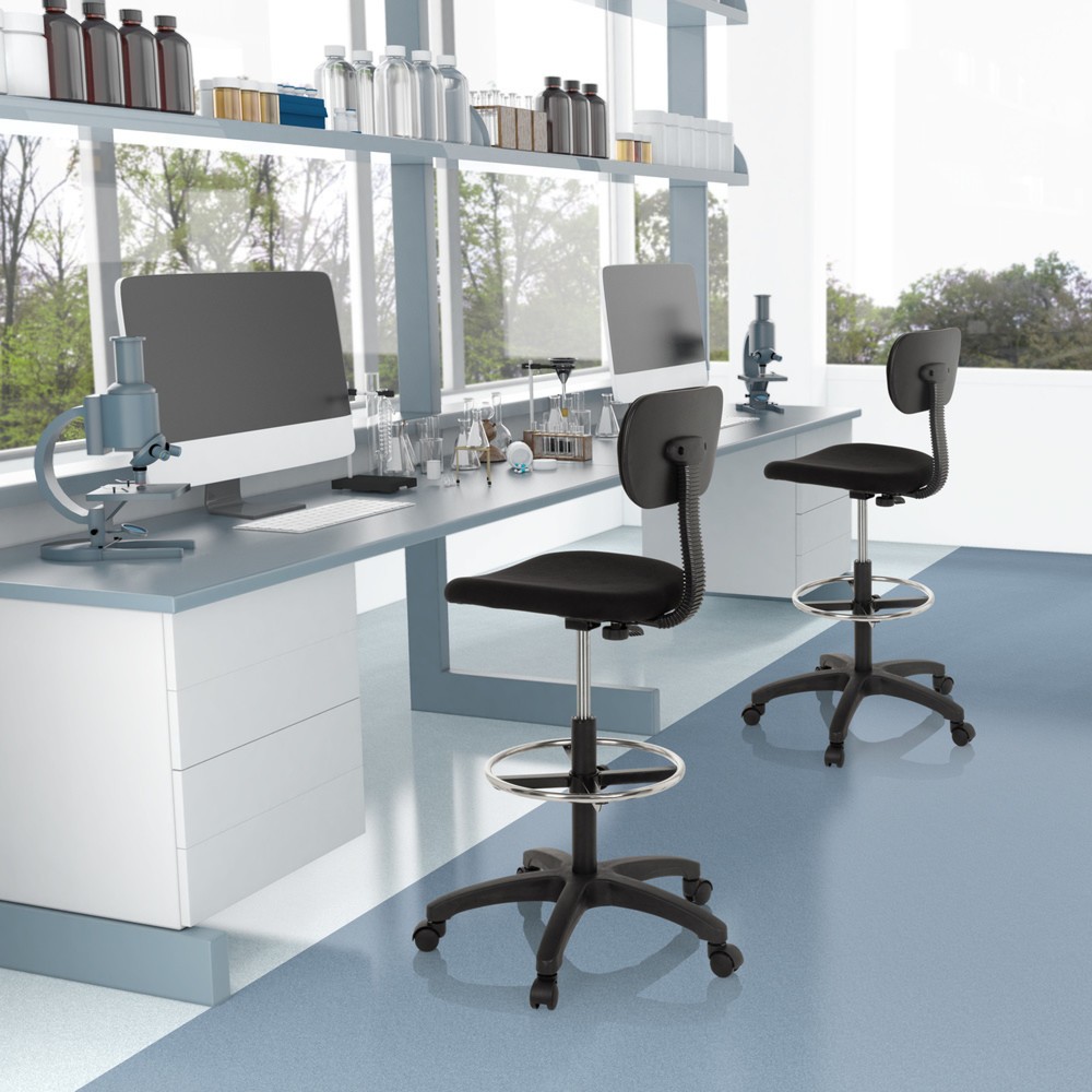 Productafbeelding nr. 3: Werkstoel / werkkruk hjh OFFICE TOP WORK 05 stof, zwart