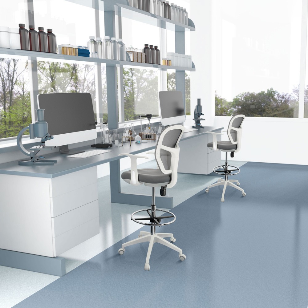 Productafbeelding nr. 4: Werkstoel / baliestoel hjh OFFICE TOP WORK 108 W netstof / stof, grijs