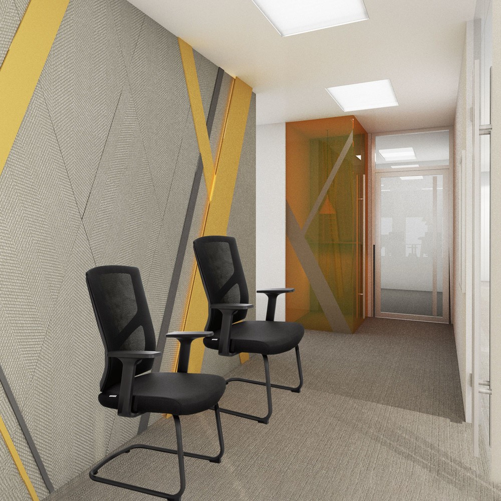 Productafbeelding nr. 4: Bezoekersstoel / vergaderstoel hjh OFFICE BRETON V B stof / netstof, zwart