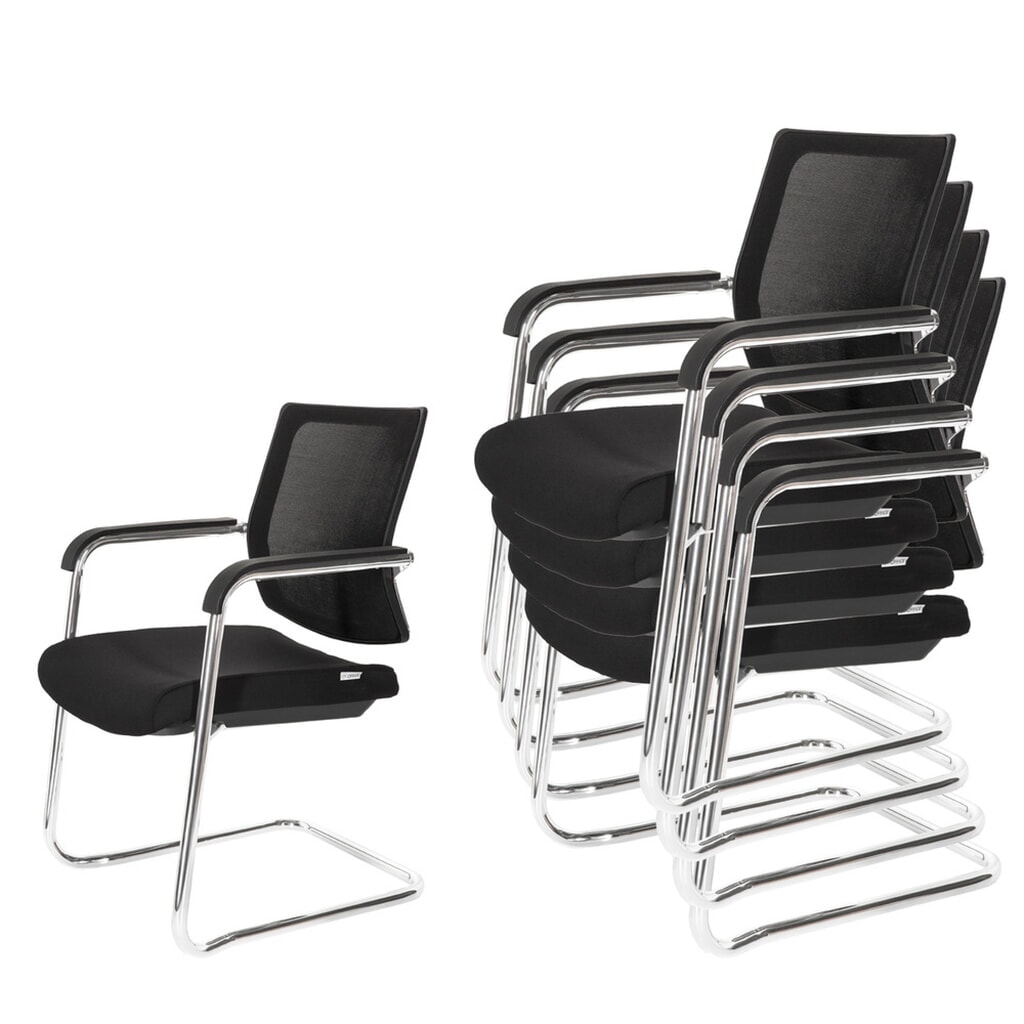 Bezoekersstoel / vergaderstoel hjh OFFICE LEVIA V, zwart Productafbeelding nr. 2: Bezoekersstoel / vergaderstoel hjh OFFICE LEVIA V, zwart
