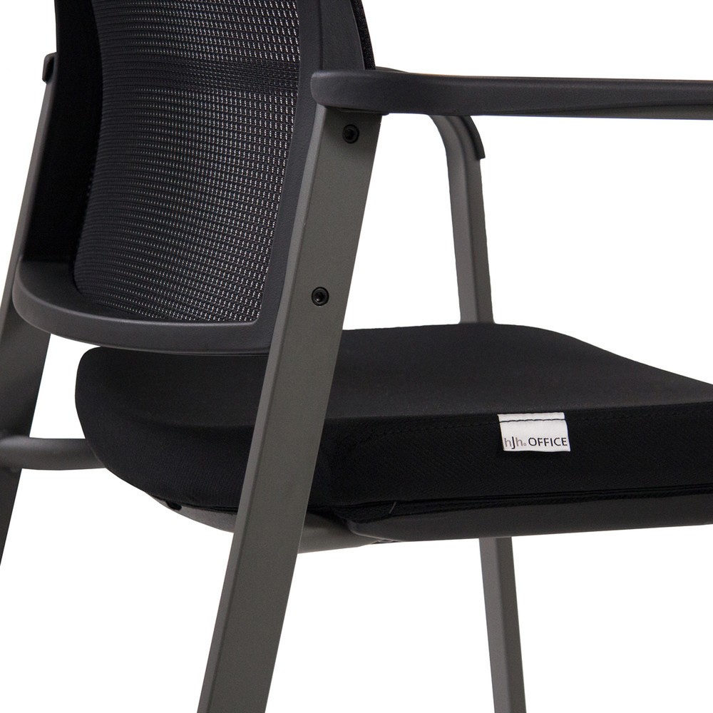 Productafbeelding nr. 3: Bezoekersstoel / vergaderstoel hjh OFFICE MEET grijs netstof / stof, zwart