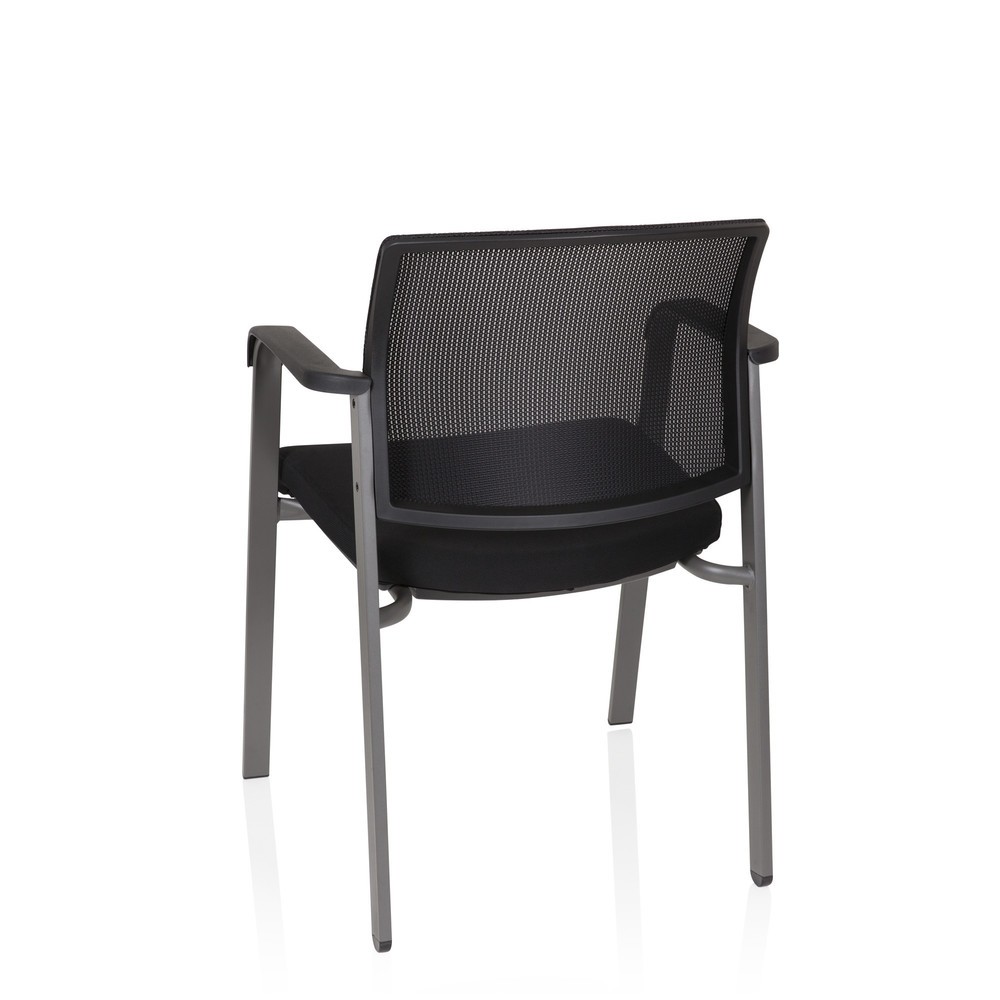 Productafbeelding nr. 9: Bezoekersstoel / vergaderstoel hjh OFFICE MEET grijs netstof / stof, zwart