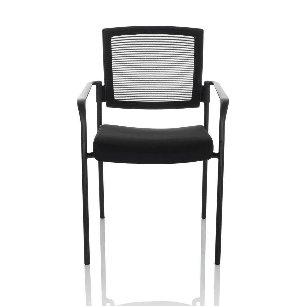 Product afbeelding: Bezoekersstoel / vergaderstoel hjh OFFICE MEET B netstof / stof, zwart