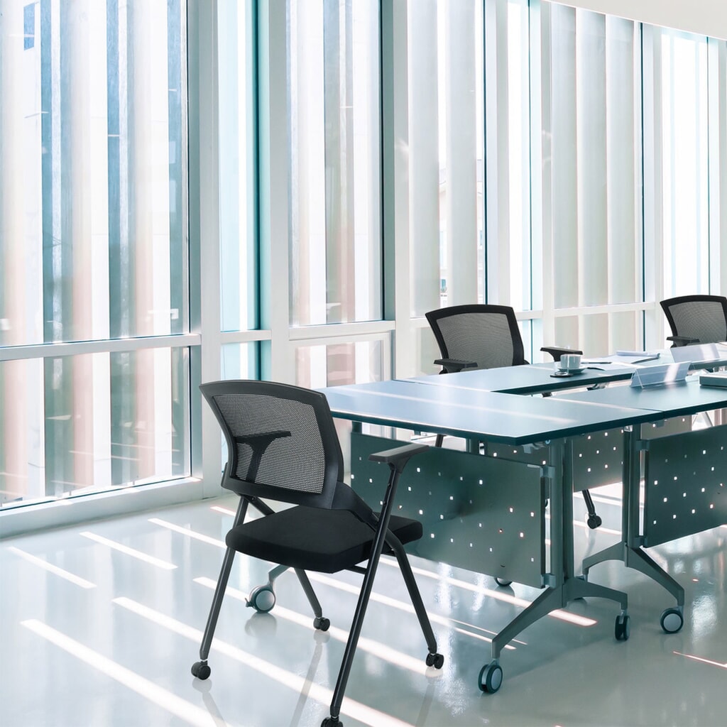 Bezoekersstoel / klapstoel hjh OFFICE PRIORITY II netstof / stof, zwart Productafbeelding nr. 9: Bezoekersstoel / klapstoel hjh OFFICE PRIORITY II netstof / stof, zwart