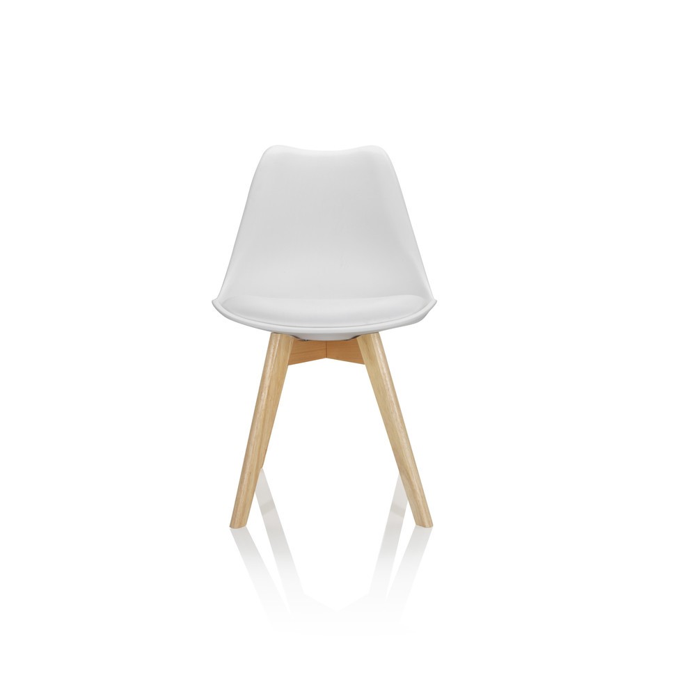 Product afbeelding: Bezoekersstoel / kuipstoel hjh OFFICE SCANDI kunststof, set van 4, wit