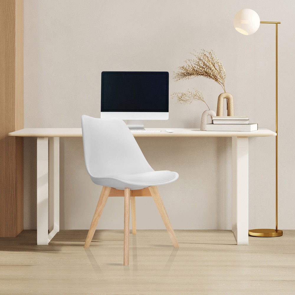 Productafbeelding nr. 4: Bezoekersstoel / kuipstoel hjh OFFICE SCANDI kunststof, set van 4, wit