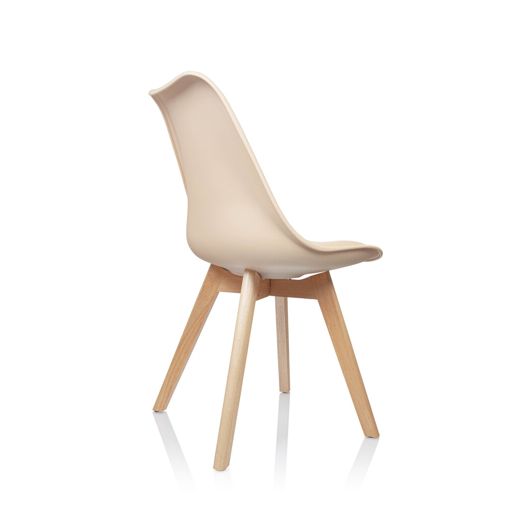 Bezoekersstoel / kuipstoel hjh OFFICE SCANDI kunststof, set van 4, beige Productafbeelding nr. 8: Bezoekersstoel / kuipstoel hjh OFFICE SCANDI kunststof, set van 4, beige