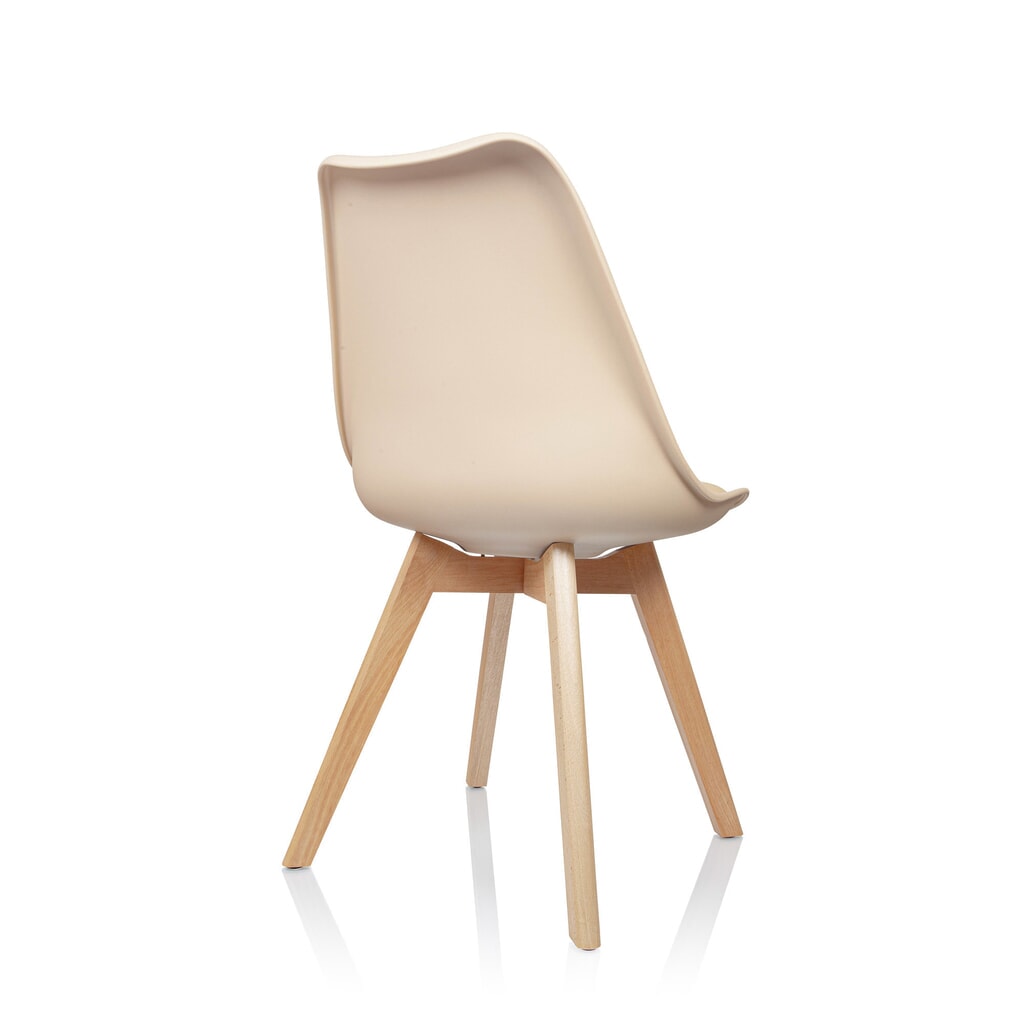 Bezoekersstoel / kuipstoel hjh OFFICE SCANDI kunststof, set van 4, beige Productafbeelding nr. 9: Bezoekersstoel / kuipstoel hjh OFFICE SCANDI kunststof, set van 4, beige