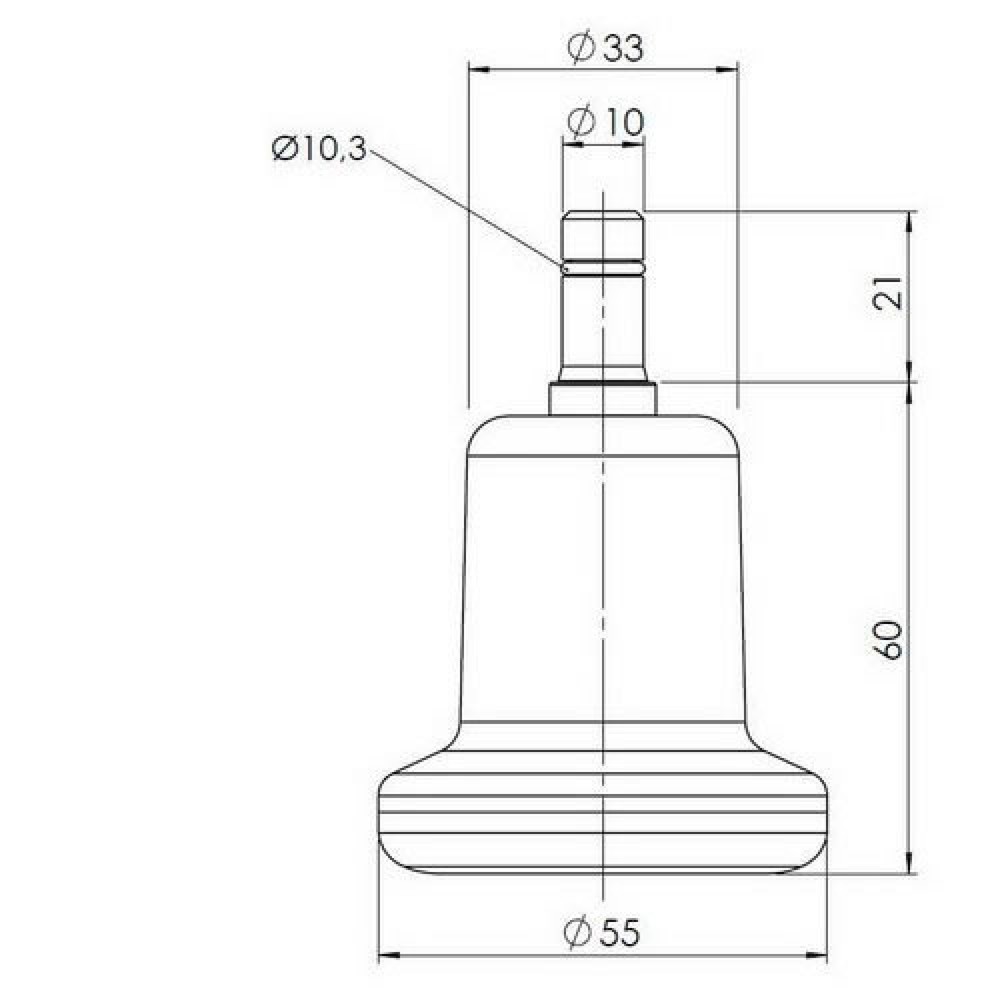 Productafbeelding nr. 4: Vloerglijders 5x hjh OFFICE STAND klein nr. 10 pen 10 mm / 50 mm voetjes, (set van 5)