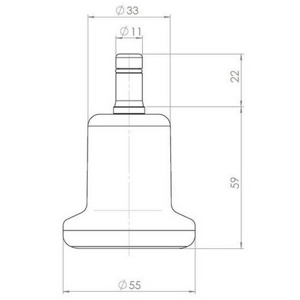 Productafbeelding nr. 4: Vloerglijders 5x hjh OFFICE STAND klein nr. 11 pen 11 mm / 50 mm voetjes, (set van 5)