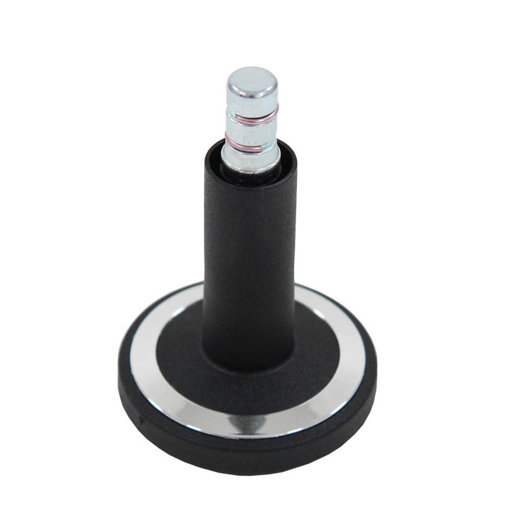 Productafbeelding nr. 2: Vloerglijders 5x hjh OFFICE STATO-M pen 11 mm / 60 mm voetjes met vilt, (set van 5), zwart / chroom