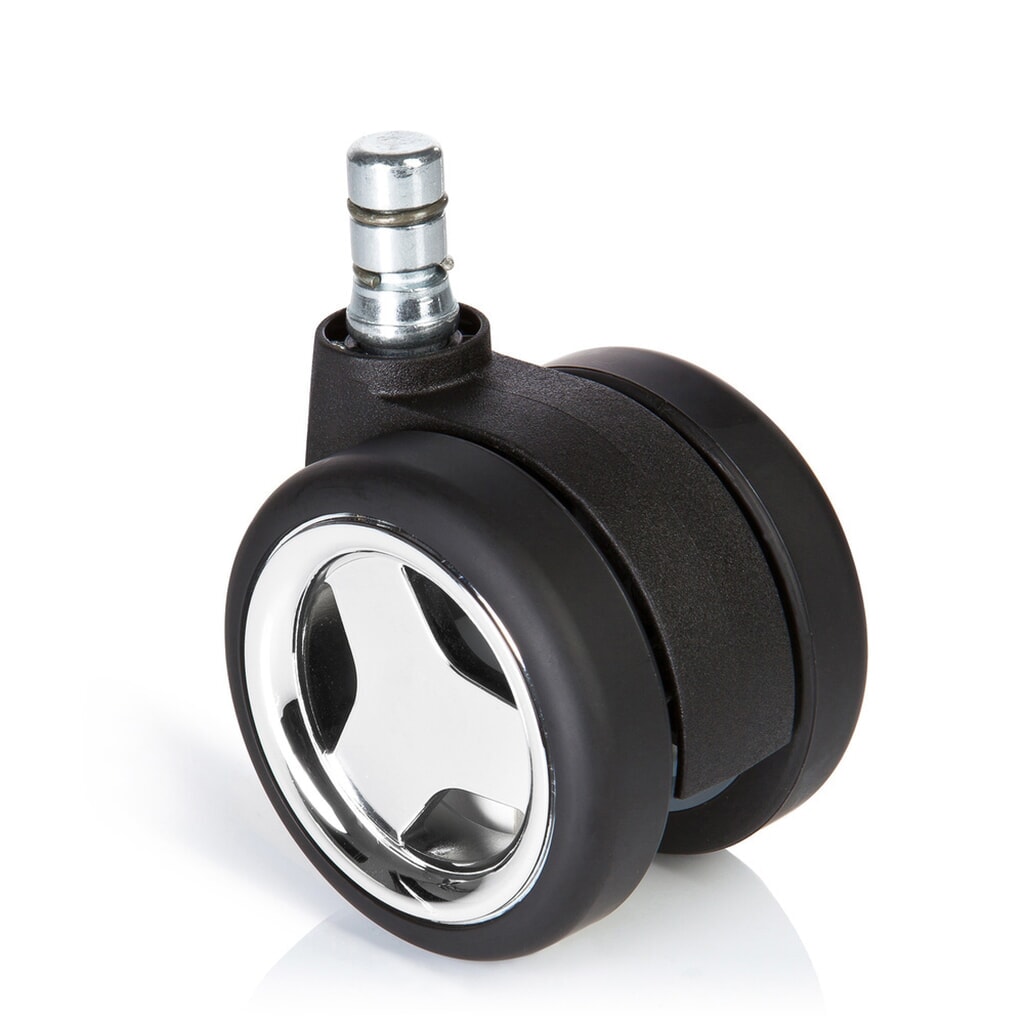 Product afbeelding: Wielen voor harde vloeren 5x hjh OFFICE ROLO GAME 11 mm / 60 mm bureaustoelwielen No-Noise, (set van 5)