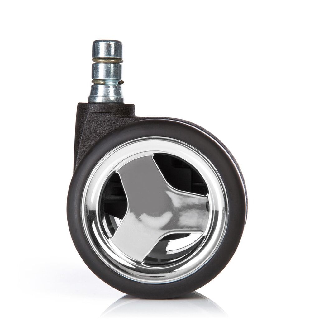 Wielen voor harde vloeren 5x hjh OFFICE ROLO GAME 11 mm / 60 mm bureaustoelwielen No-Noise, (set van 5) Productafbeelding nr. 3: Wielen voor harde vloeren 5x hjh OFFICE ROLO GAME 11 mm / 60 mm bureaustoelwielen No-Noise, (set van 5)