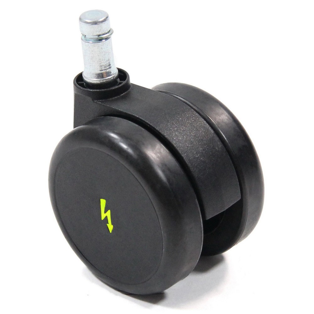 Productafbeelding nr. 1: Wielen voor harde vloeren 5x hjh OFFICE ROLO ESD 11 mm / 65 mm (set van 5), elektrisch geleidend
