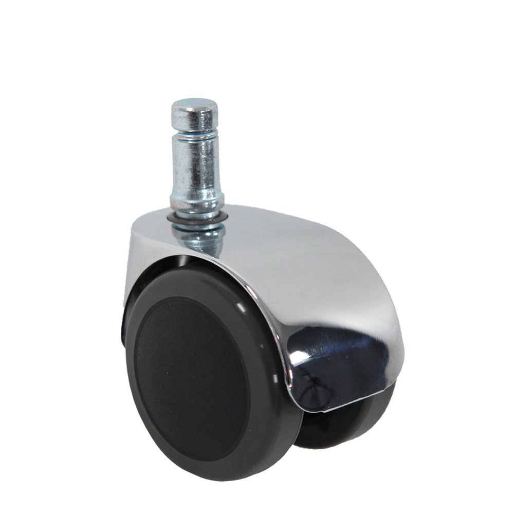 Productafbeelding nr. 1: Design wielen 5x hjh OFFICE ROLO LUX 11 mm / 50 mm bureaustoelwielen voor harde vloeren chroom, (set van 5)