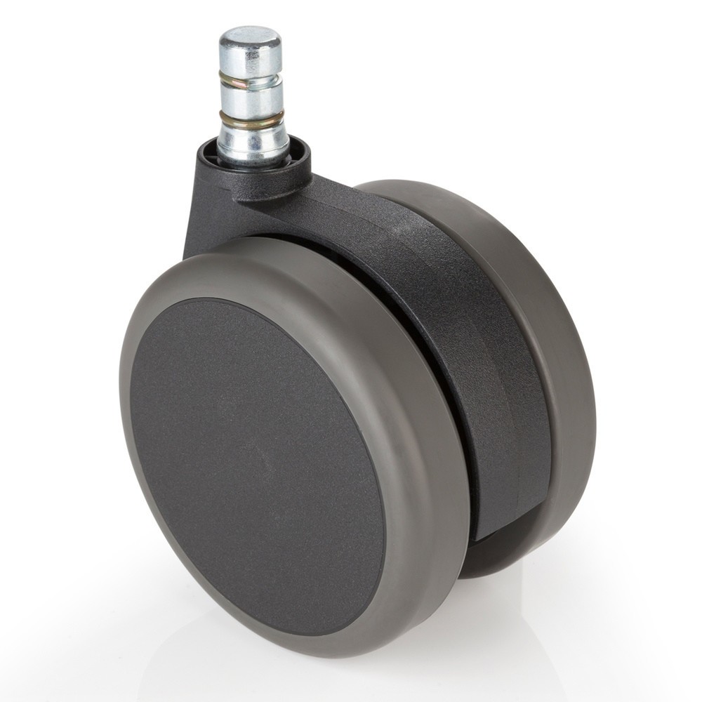 Product afbeelding: Wielen voor harde vloeren 5x hjh OFFICE ROLO No-Noise 11 mm / 75 mm bureaustoelwielen voor harde vloeren, (set van 5)